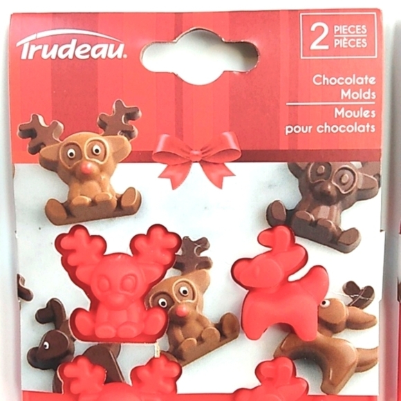 TRUDEAU GINGERBREAD MAN AND REINDEER SILICONE MOLDS 6-PIECE SET NWT - Picture 3 of 5